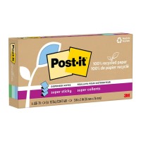 Pack of 6 Post-it 100 Rec Super Sticky Pop Up Notes R330R-6SST 76mm x 76mm Oasis